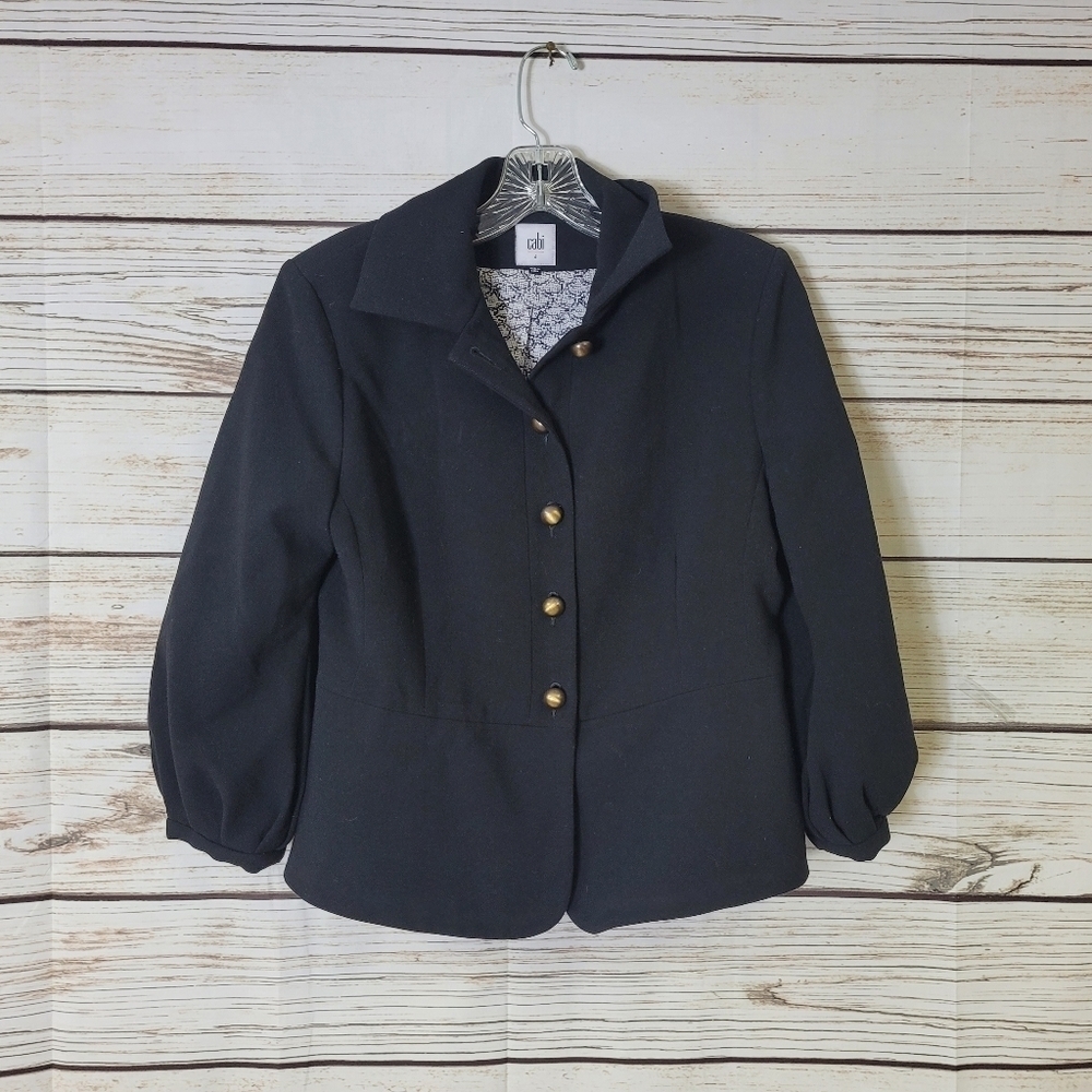 CABI #3027 Abbott Balloon Sleeve Blazer Size 4 - Picture 3 of 5